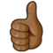 Thumbs Up - Medium Black emoji on Samsung